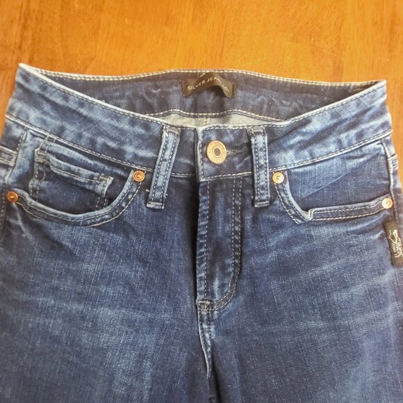 Silver ~ Sz W25 / L23.5 ~ Suki Capri Jeans ~ Excellent / New Condition - Picture 2 of 10